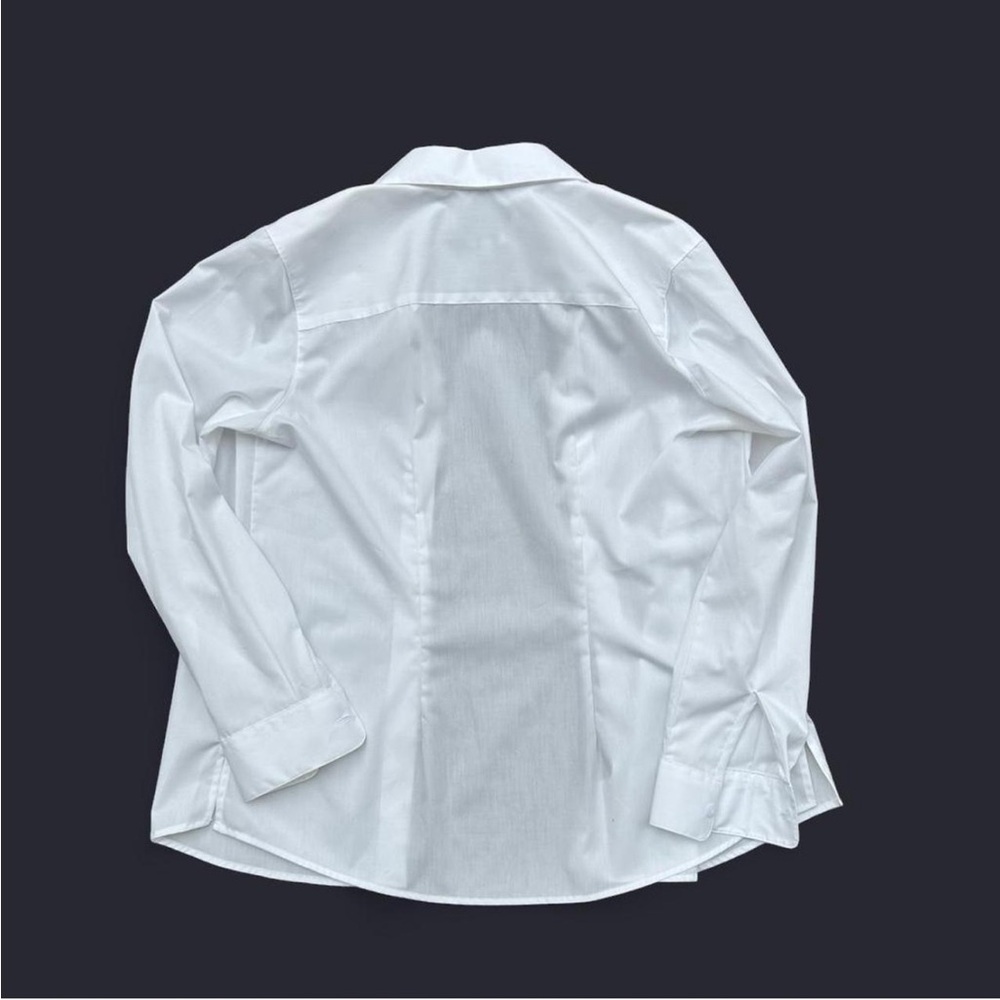 Foxcroft women’s size 8 White Casual Button Down long sleeve dress shirt - Picture 3 of 5